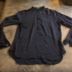 Sleek pretty blue blouse